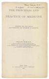 OSLER, WILLIAM, Sir.  The Principles and Practice of Medicine.  1892